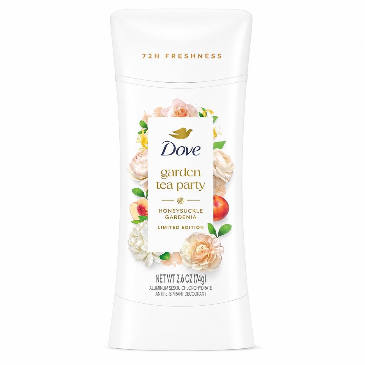 Dove Garden Tea Party Honeysuckle Gardenia Limited Edition Antiperspirant Deodorant Stick 74g
