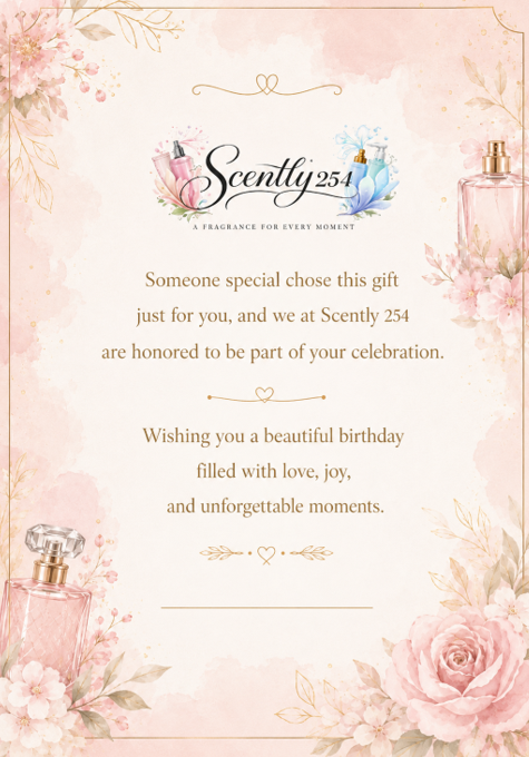 Scently254 Birthday Gift Card for Her – 4 x 6 in / 10.16 x 15.24 cm – 1 FREE card with ANY purchase
