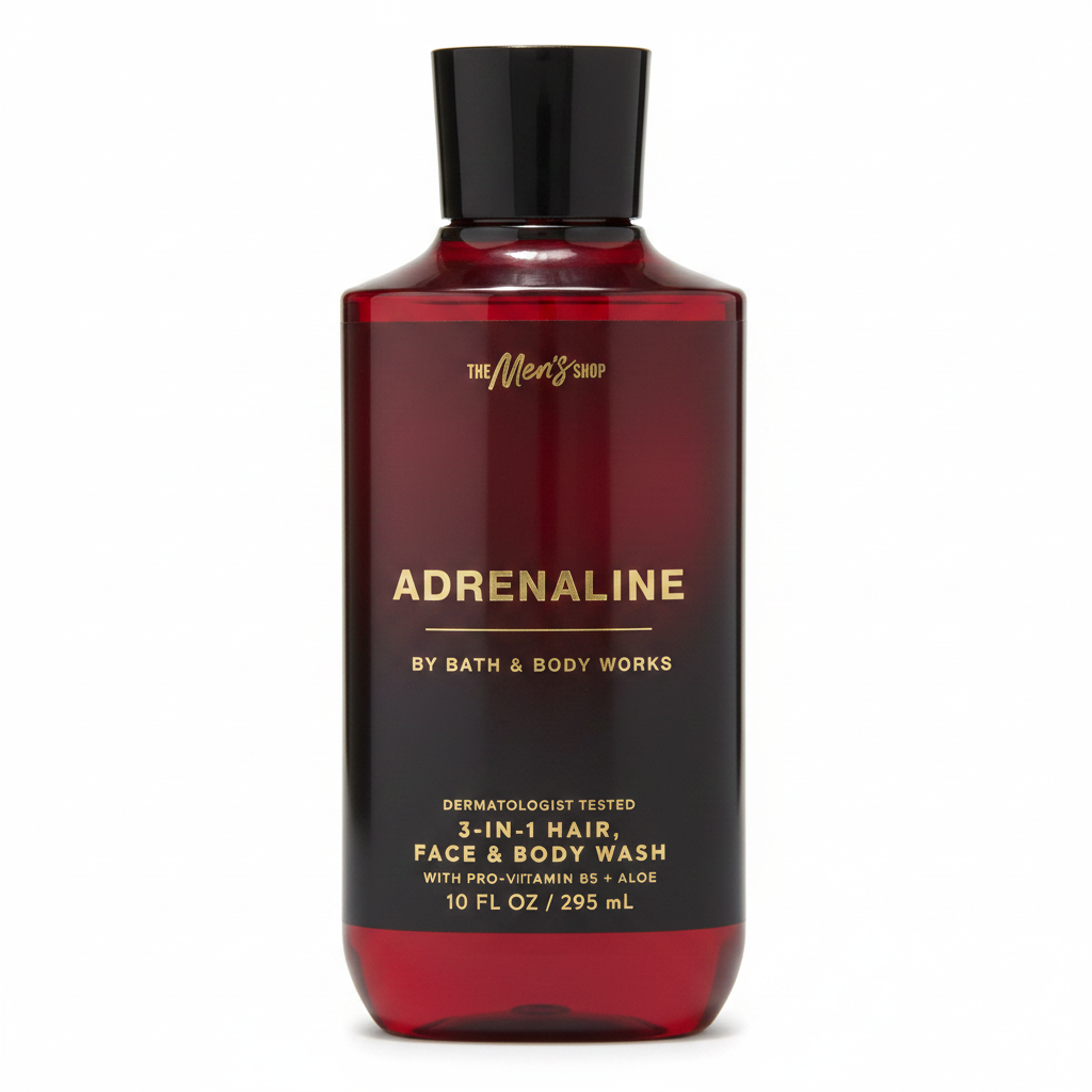 Adrenaline 3-in-1 Body Wash White Background