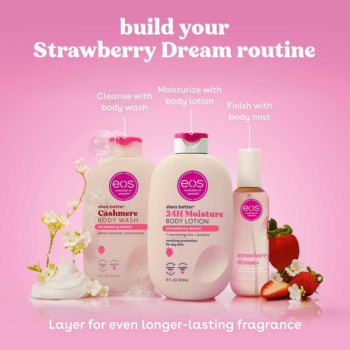 eos Strawberry Dream Cashmere Body Mist 177ml / 6 fl oz