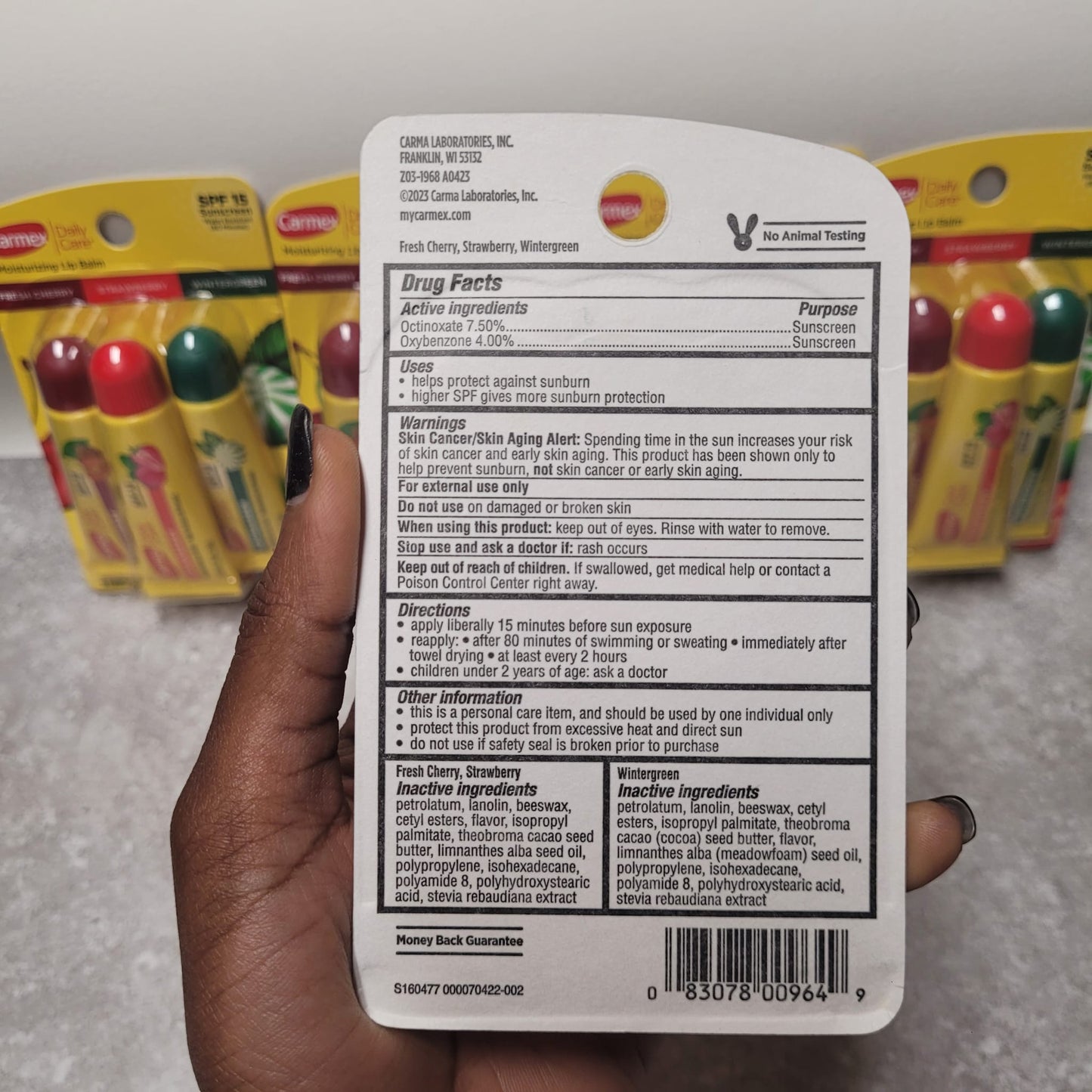 Carmex Lip Balm Tubes SPF 15 (3 Pack)