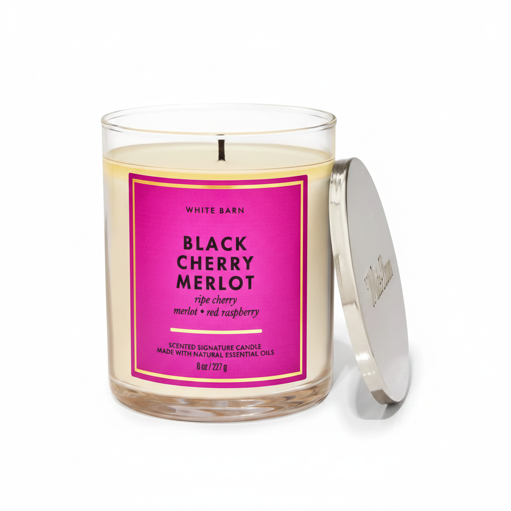 Bath & Body Works White Barn Black Cherry Merlot Candle