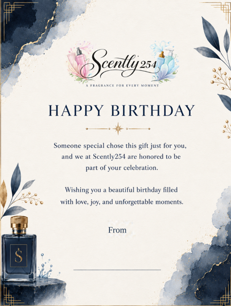 Scently254 Birthday Gift Card for Him – 4 x 6 in / 10.16 x 15.24 cm – 1 FREE card with ANY purchase