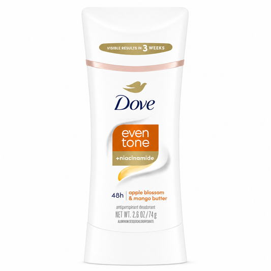Dove Even Tone Apple Blossom & Mango Butter Antiperspirant Deodorant Stick 74g