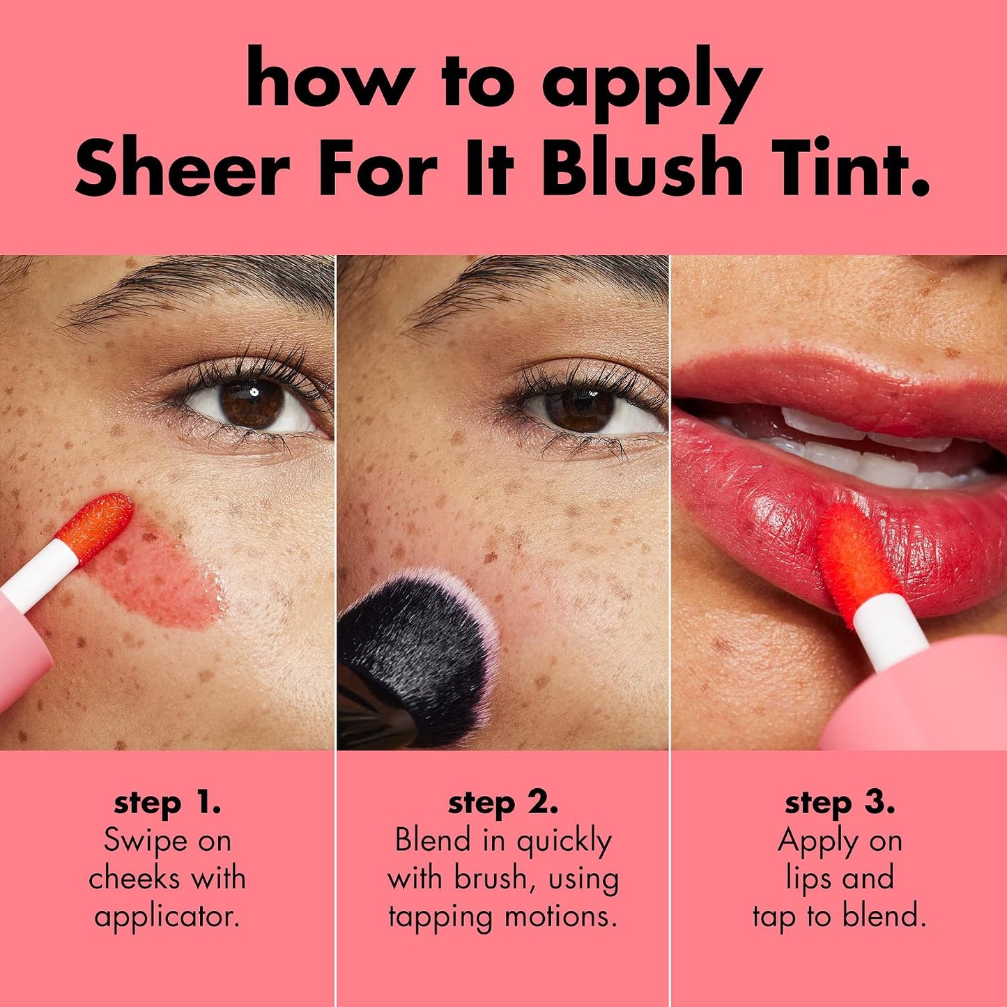 e.l.f. Sheer For It Cherry Cola Lip & Cheek Blush Tint 6.8ml