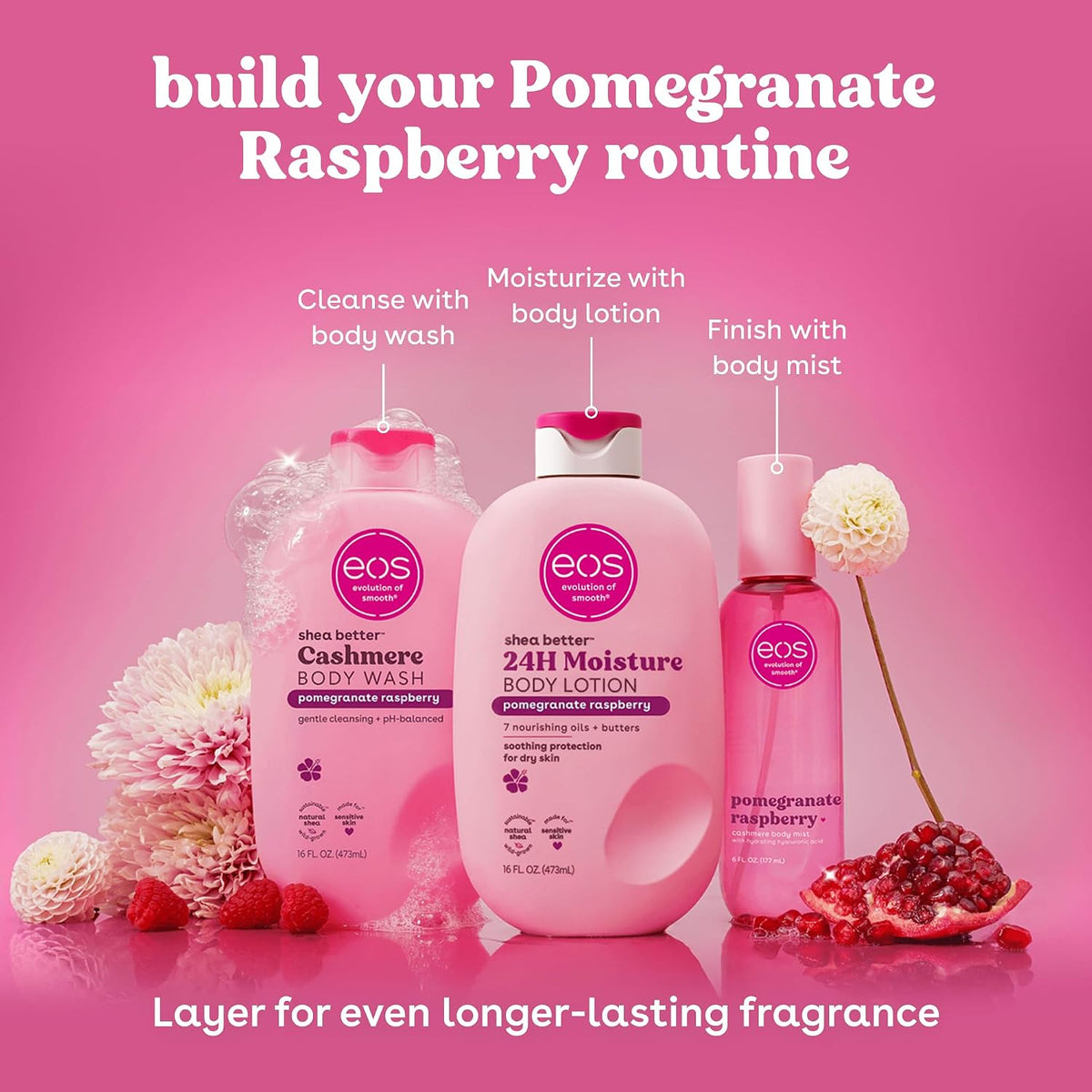 eos Pomegranate Raspberry Cashmere Body Mist 177ml / 6 fl oz