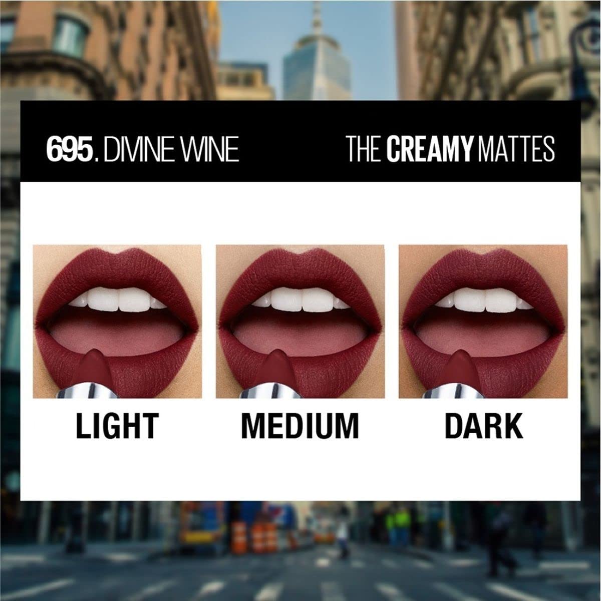 Maybelline Color Sensational Divine Wine (695 Deep Plum) Matte Lipstick - 1 Count