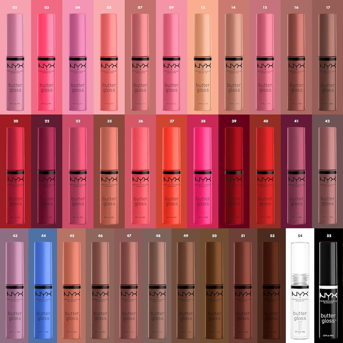 NYX Professional Makeup Red Velvet (Deep Red) Butter Gloss Non-Sticky Lip Gloss 8ml