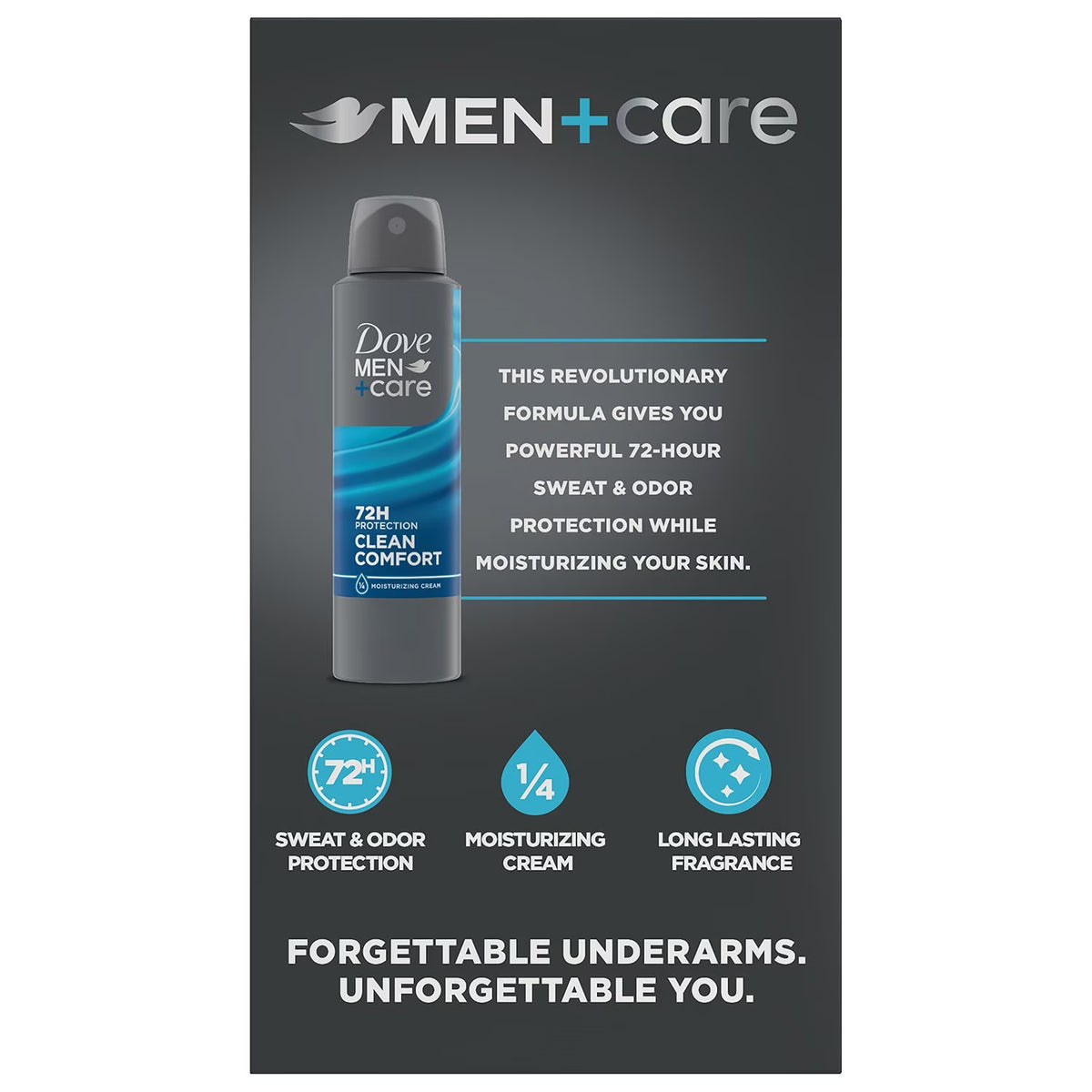 Dove Men+Care Clean Comfort Antiperspirant Deodorant Dry Spray 107g