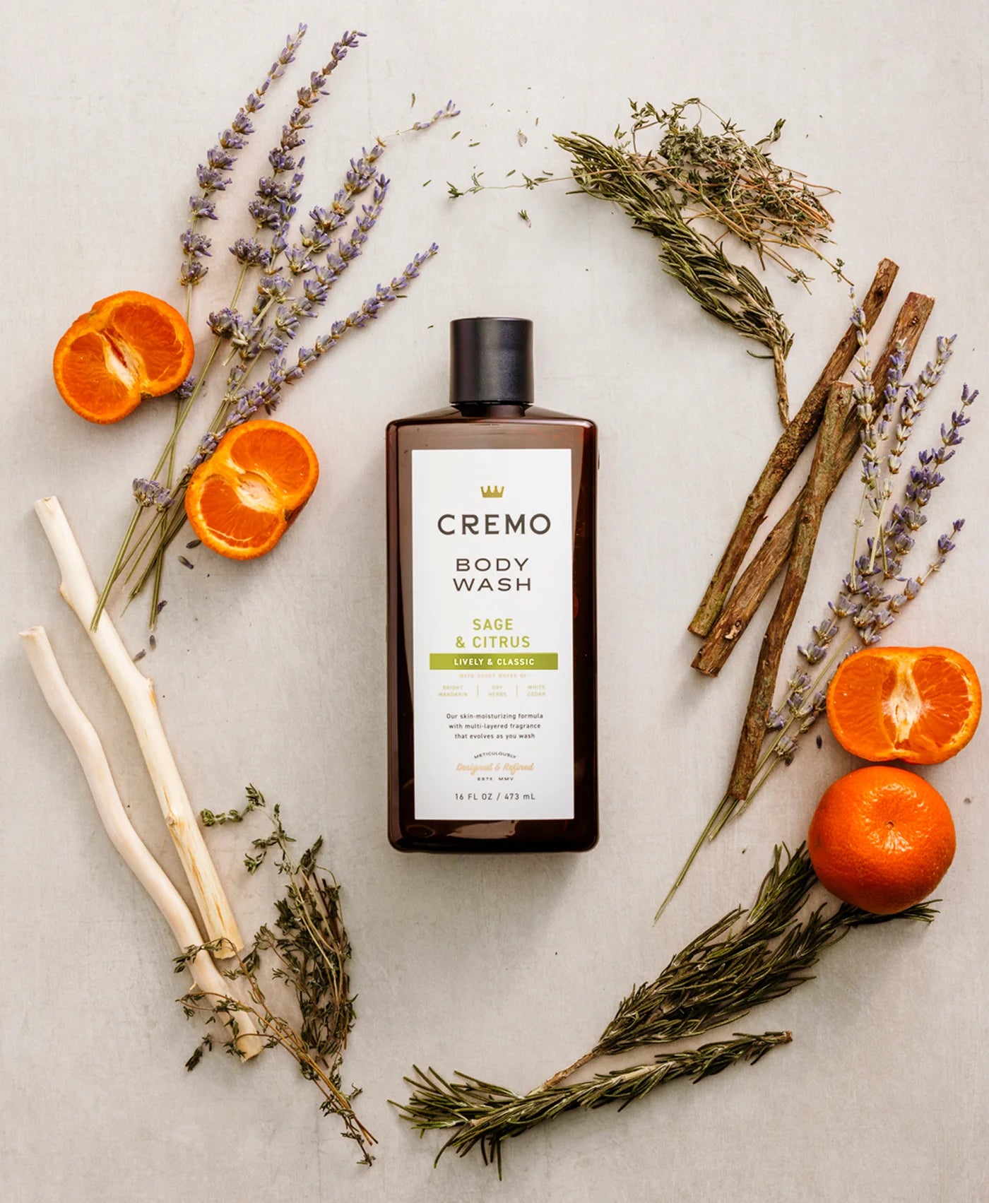Cremo Sage & Citrus Body Wash Men (473 ml)
