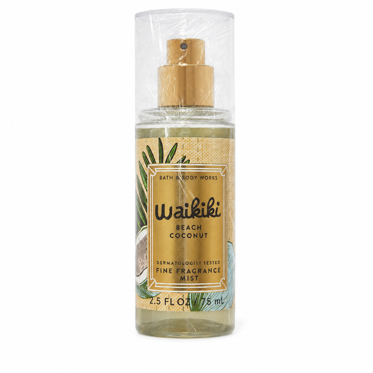 Bath & Body Works Waikiki Beach Coconut Travel Size Fine Fragrance Mist 75ml / 2.5 fl oz