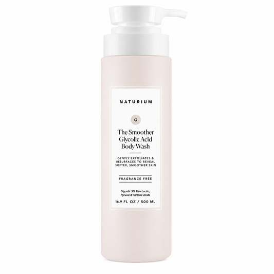 NATURIUM The Smoother Glycolic Acid Exfoliating Face & Body Wash 500ml / 16.9 oz