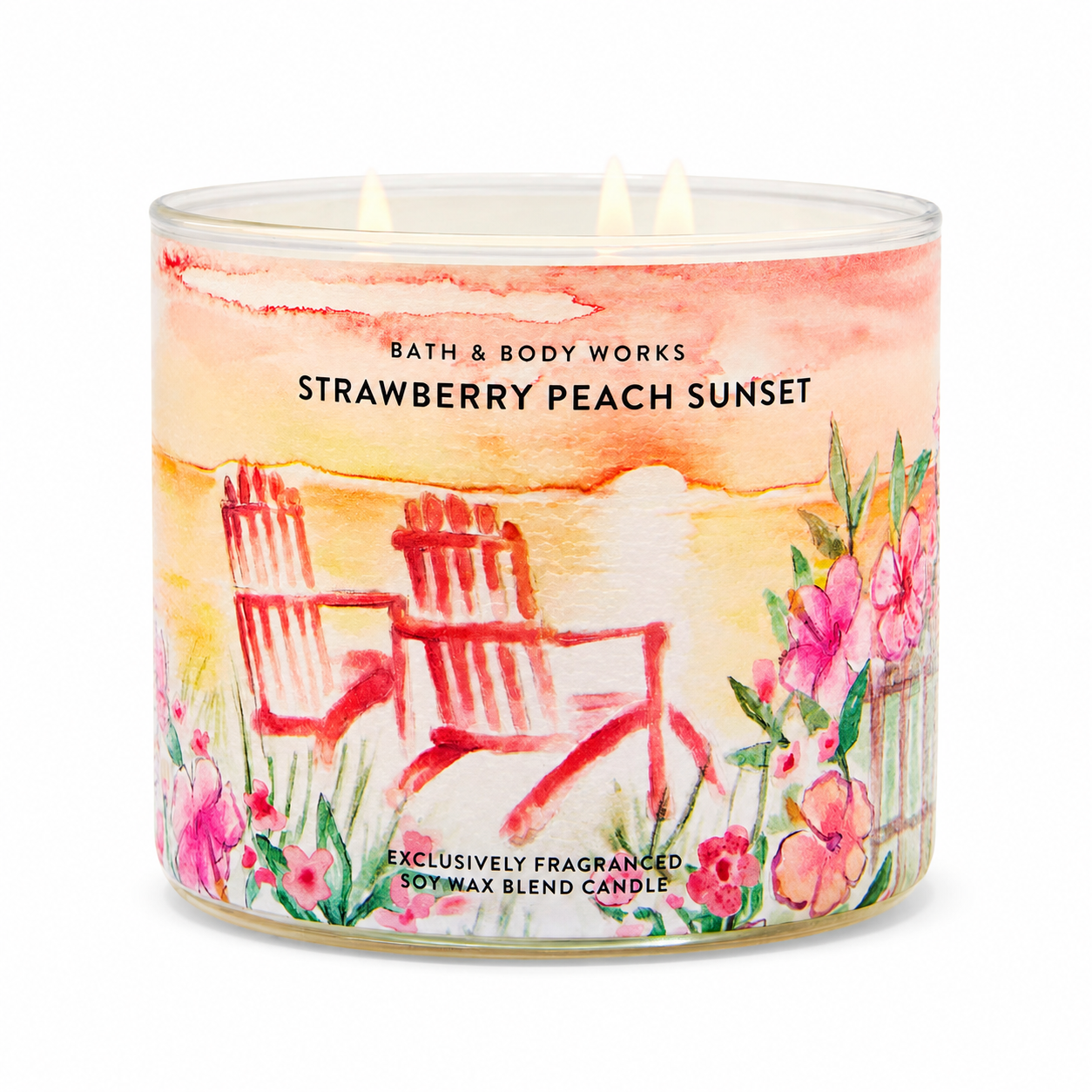 Bath & Body Works Strawberry Peach Sunset 3-Wick Candle 411g / 14.5 oz