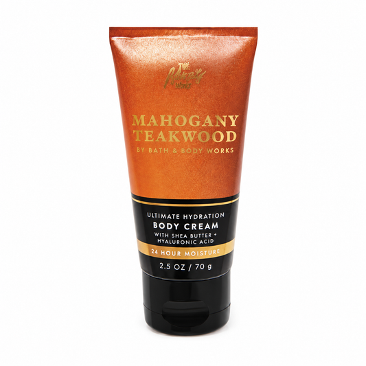 Bath & Body Works Mahogany Teakwood Travel Size Ultimate Hydration Body Cream 70g / 2.5 oz