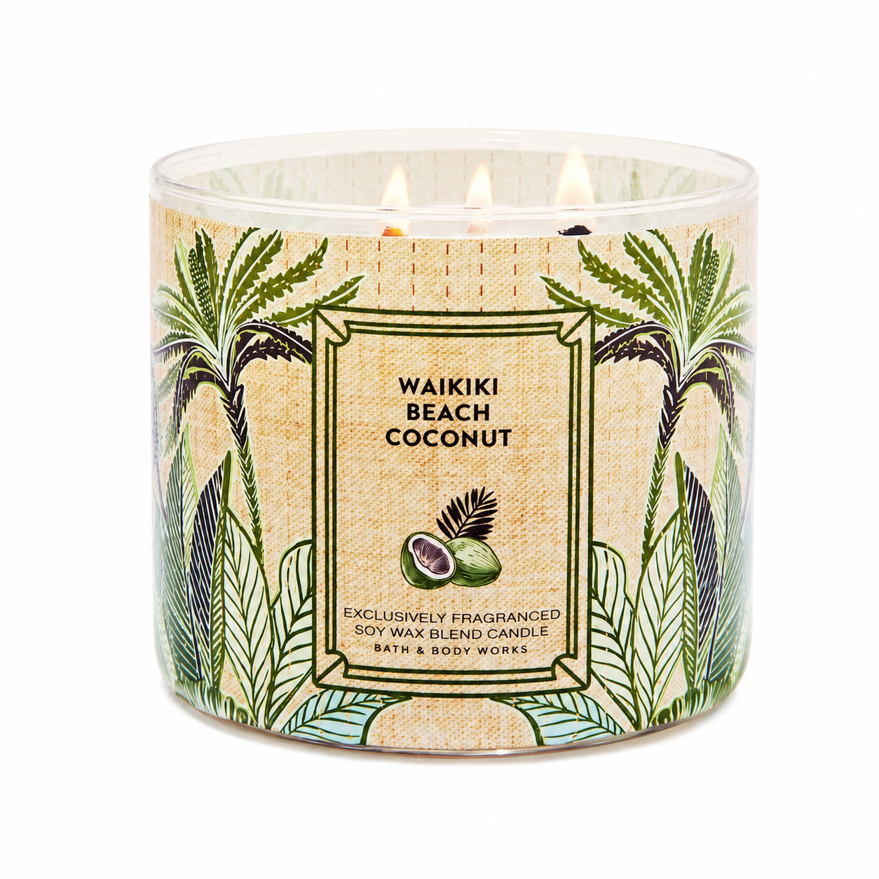 Bath & Body Works Waikiki Beach Coconut 3-Wick Candle 411g / 14.5 oz