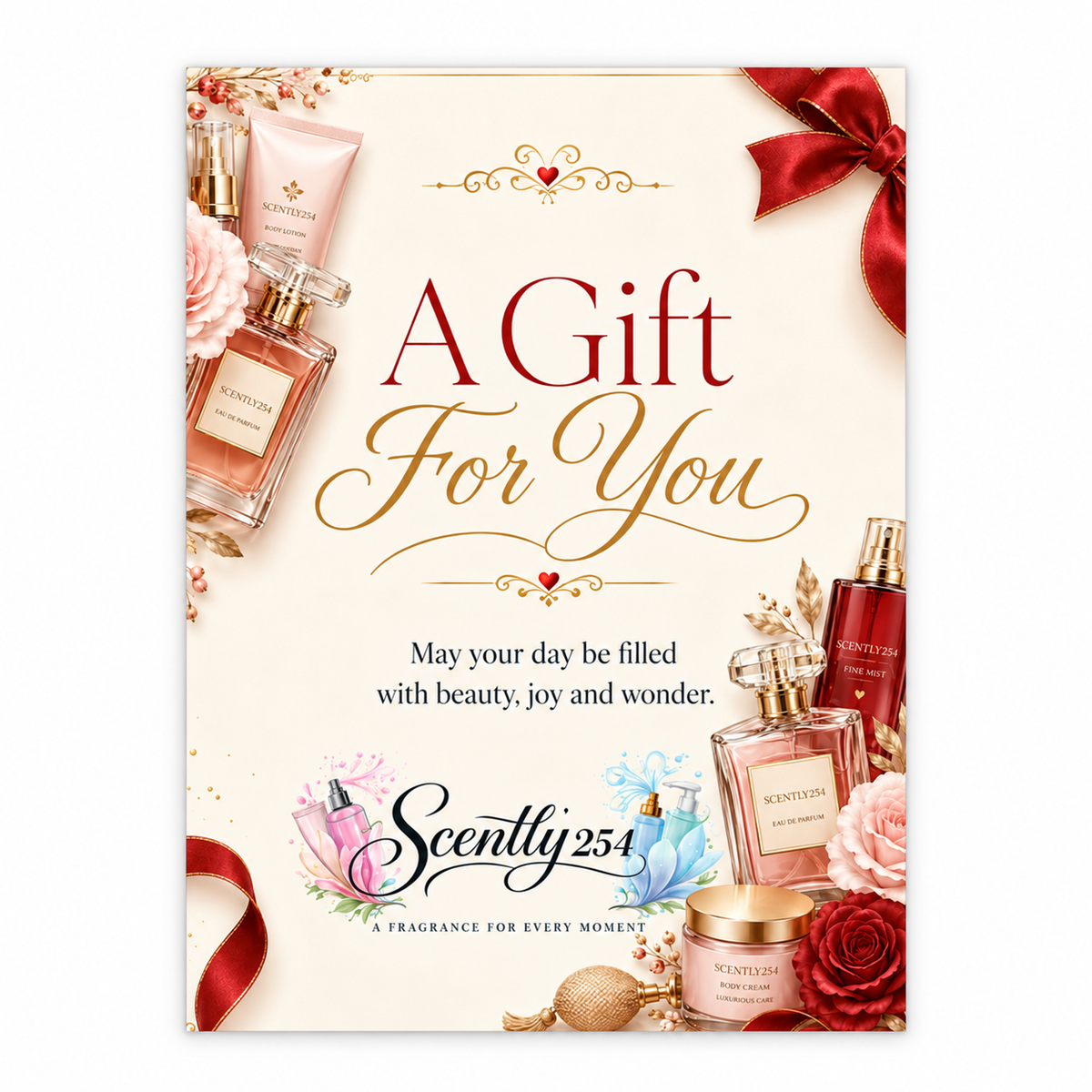 Scently254 General Gift Card for Women – 4 x 6 in / 10.16 x 15.24 cm – 1 FREE card with ANY purchase