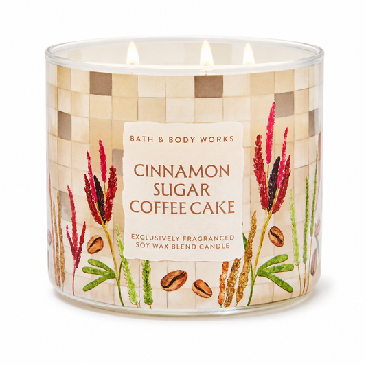 Bath & Body Works Cinnamon Sugar Coffee Cake 3-Wick Candle 411g / 14.5 oz