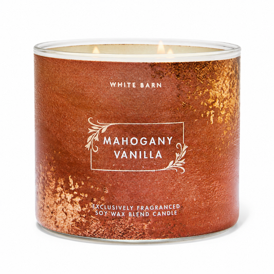 Bath & Body Works (White Barn) Mahogany Vanilla 3-Wick Candle 411g / 14.5 oz