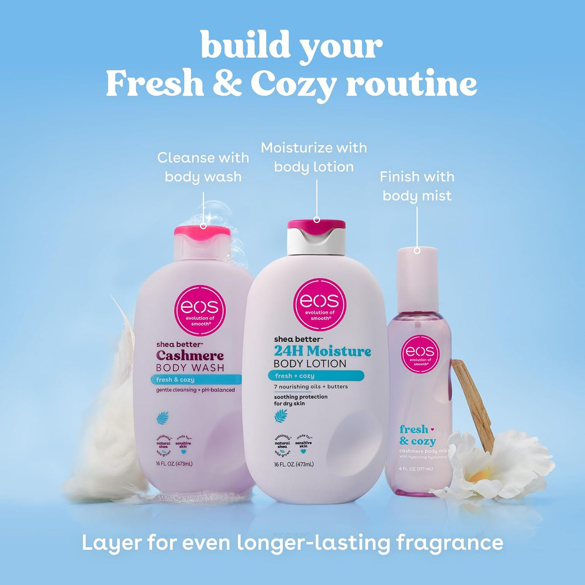 eos Fresh & Cozy Cashmere Body Mist 177ml / 6 fl oz
