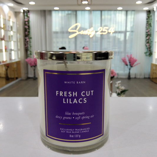 Bath & Body Works (White Barn) Fresh Cut Lilacs Single Wick Candle 227g