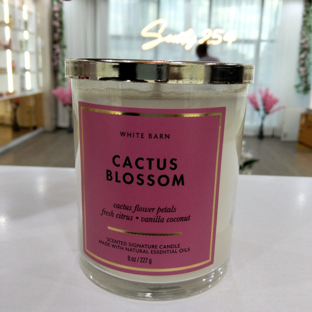 Bath & Body Works (White Barn) Cactus Blossom Single Wick Candle 227g