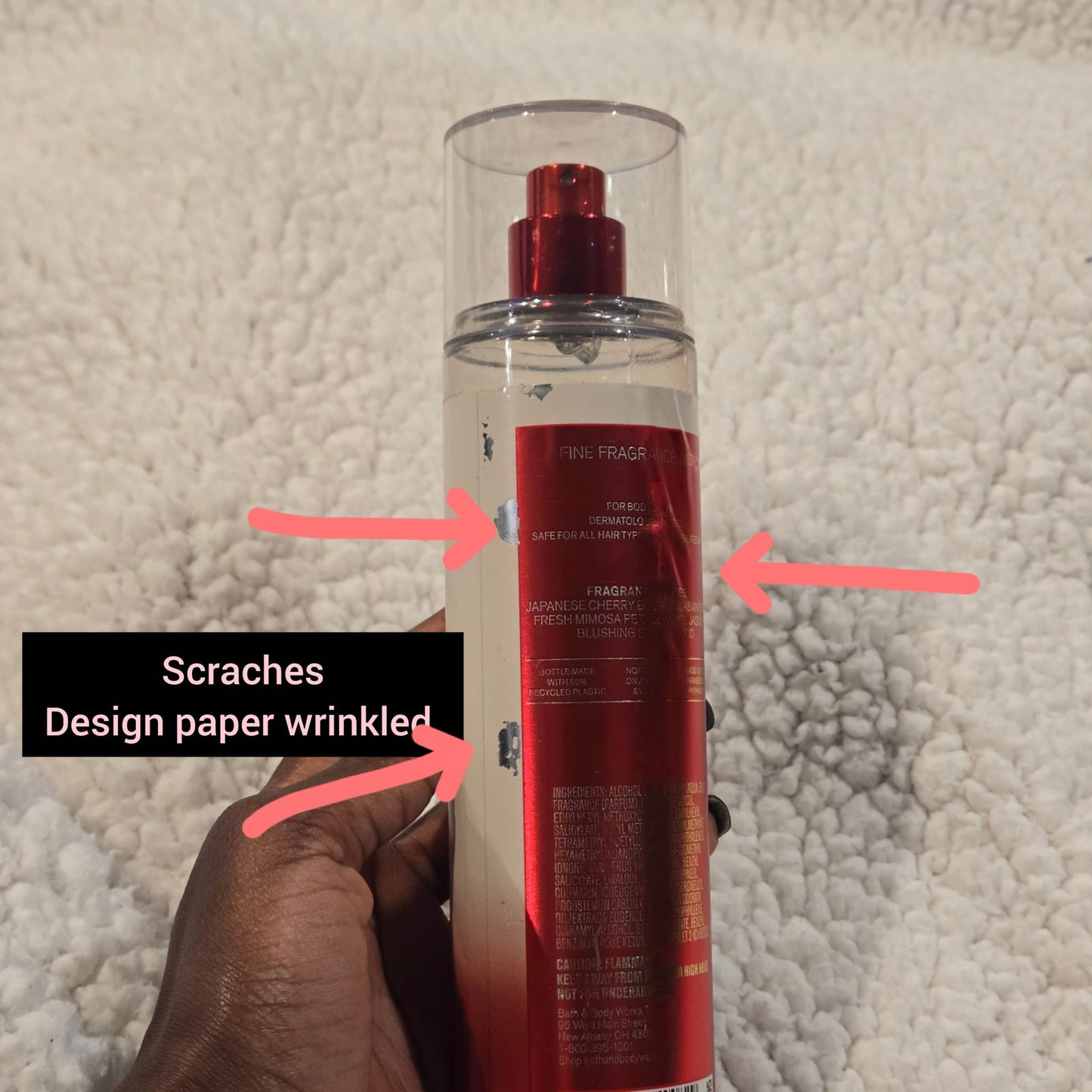 Damaged Bottle: Bath & Body Works Japanese Cherry Blossom Fine Fragrance Mist 236ml / 8 fl oz