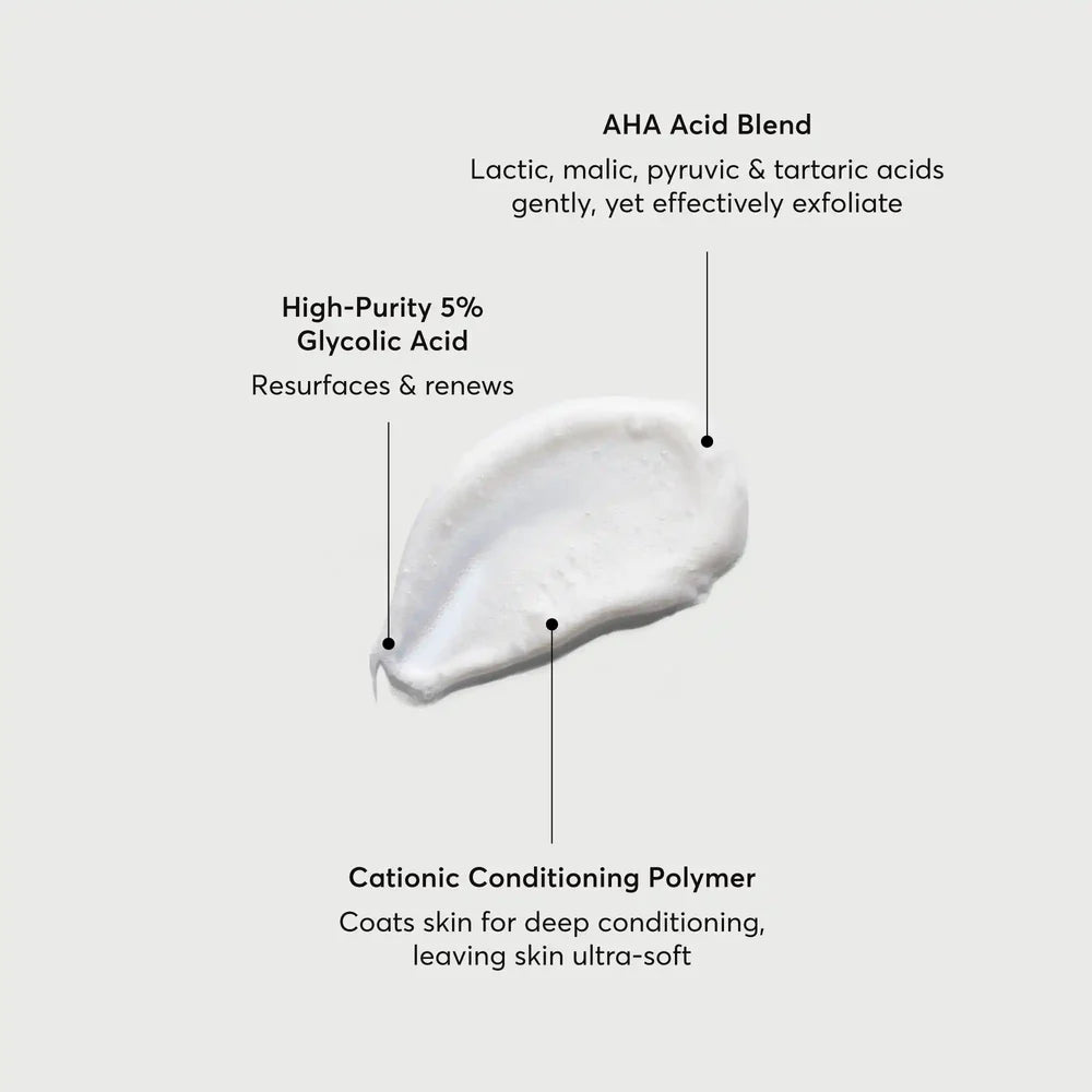 NATURIUM The Smoother Glycolic Acid Exfoliating Face & Body Wash 500ml / 16.9 oz