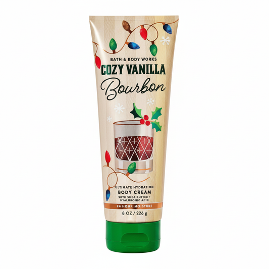 Cozy Vanilla Bourbon Body Cream White Background
