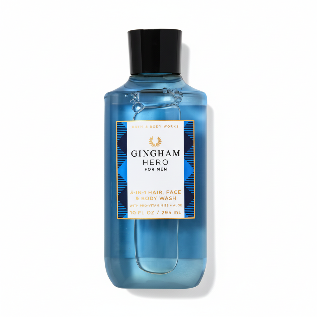 Gingham Hero For Men 3-in-1 Hair, Face & Body Wash