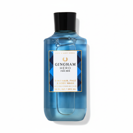 Gingham Hero For Men 3-in-1 Hair, Face & Body Wash