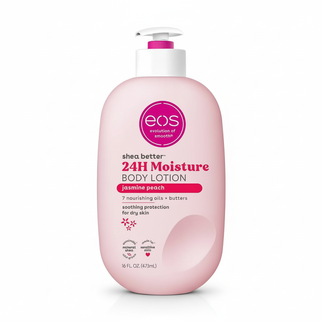 eos Shea Better 24H Moisture Body Lotion Jasmine Peach 16 fl oz