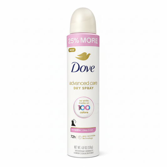 Dove Advanced Care Clear Finish 72-Hour Dry Spray Antiperspirant & Deodorant (136 g)