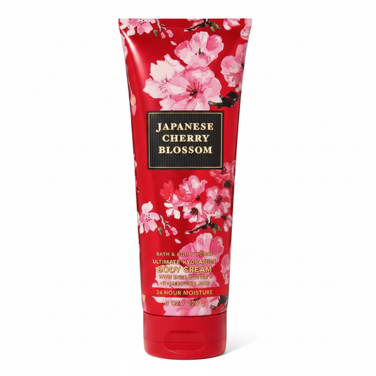 Japanese Cherry Blossom Body Cream White Background