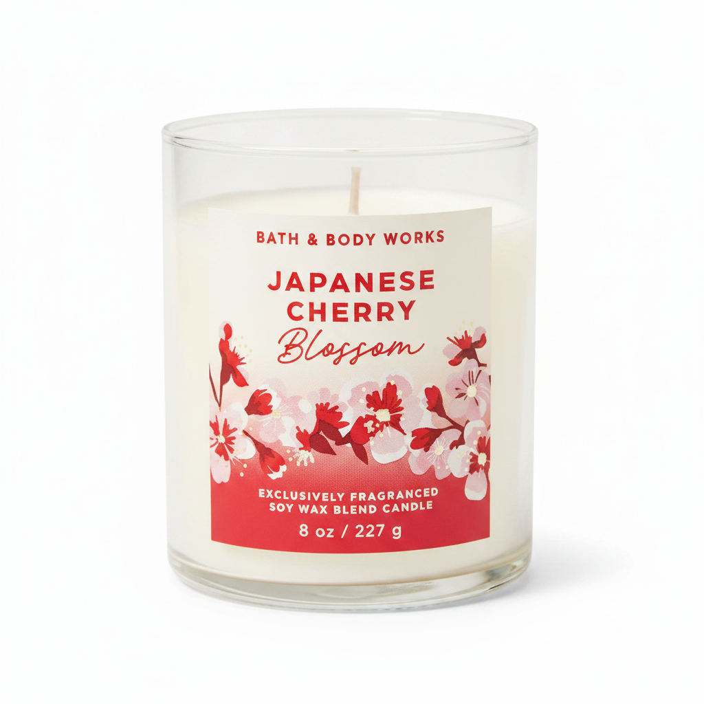 Japanese Cherry Blossom Candle