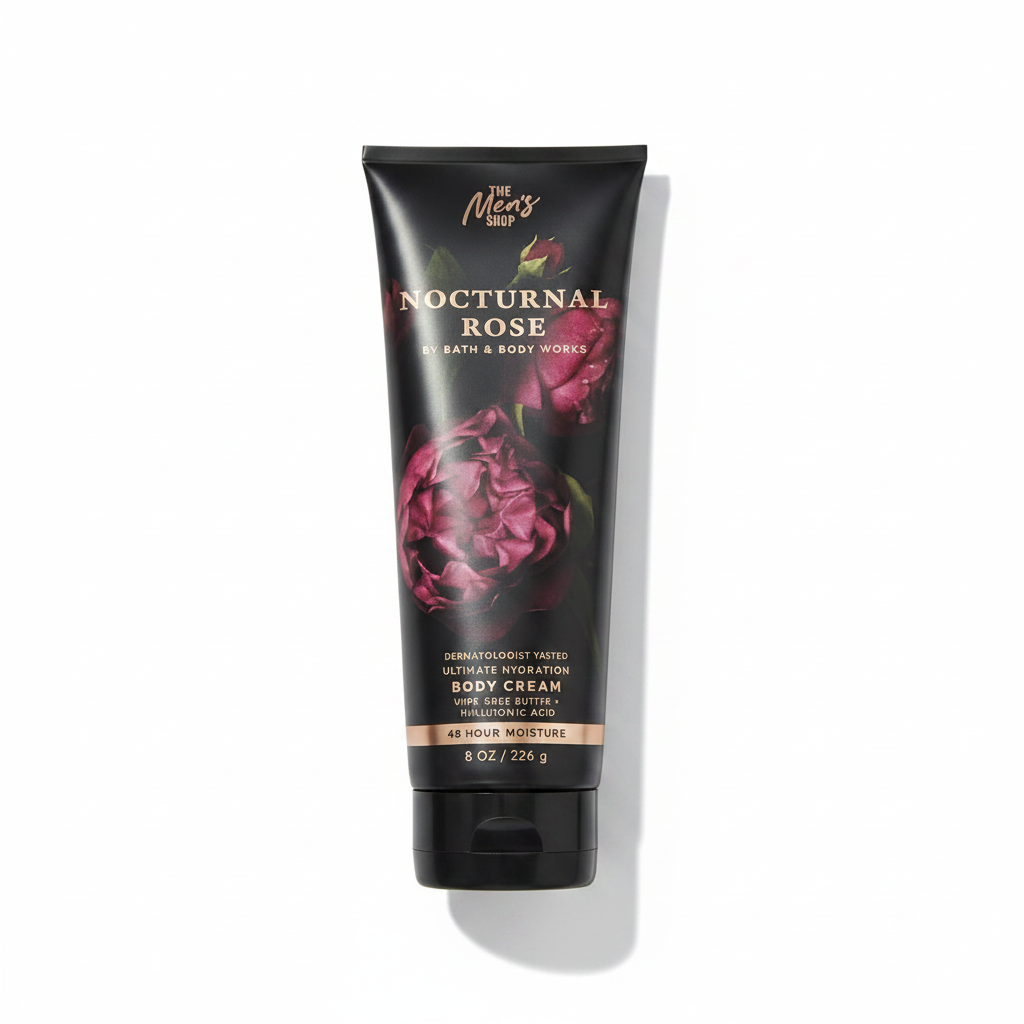 Nocturnal Rose Body Cream White Background