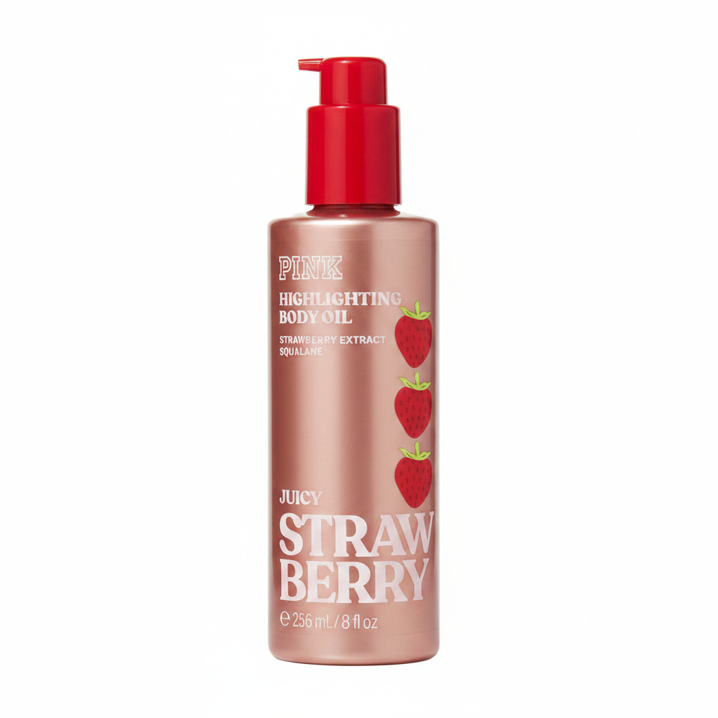PINK Juicy Strawberry Highlighting Body Oil