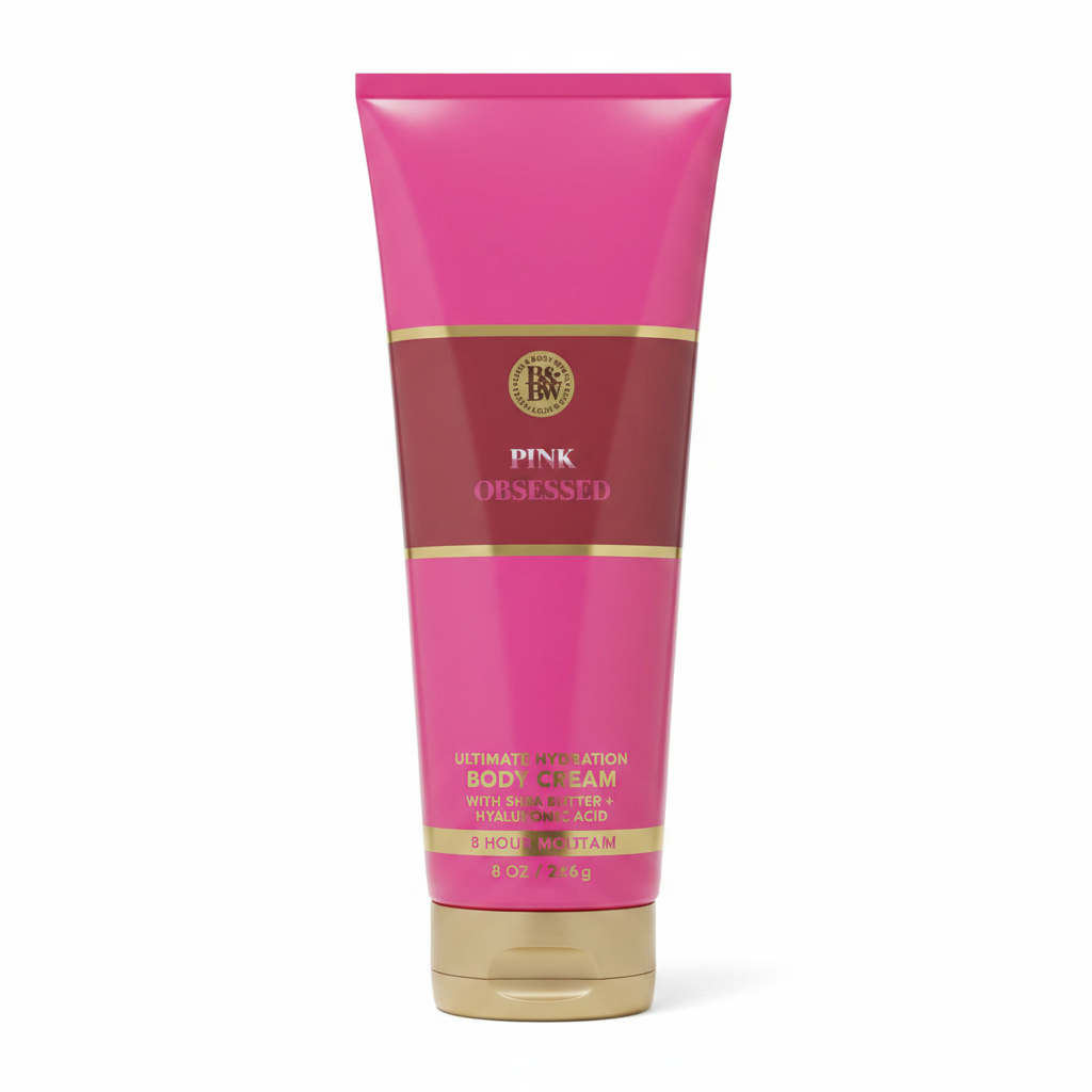Pink Obsessed Body Cream White Background