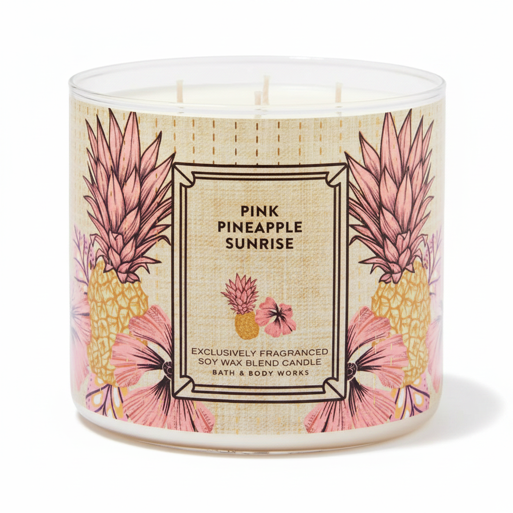 Pink Pineapple Sunrise 3-Wick Candle