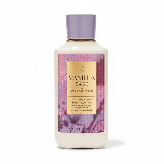 Vanilla Ease Body Lotion White Background