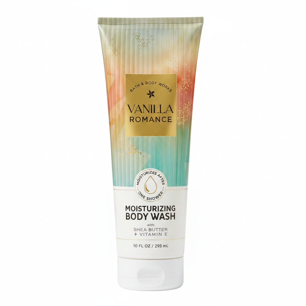 Vanilla Romance Moisturizing Body Wash White Background