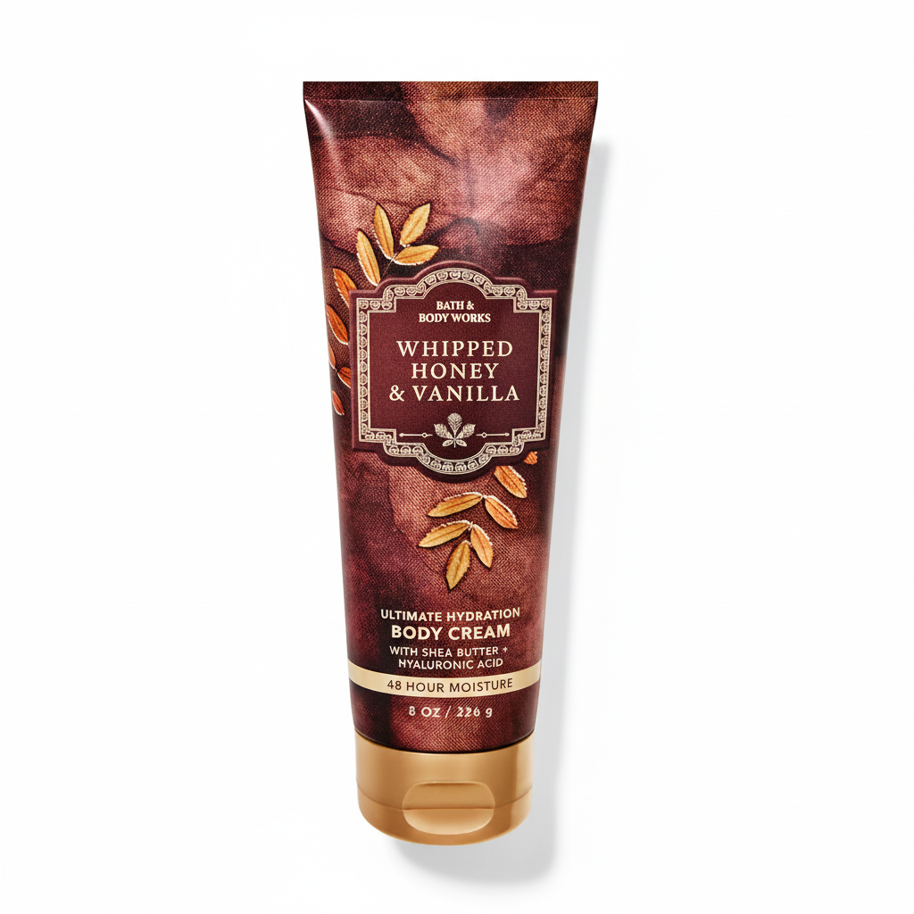 Whipped Honey & Vanilla Body Cream White Background