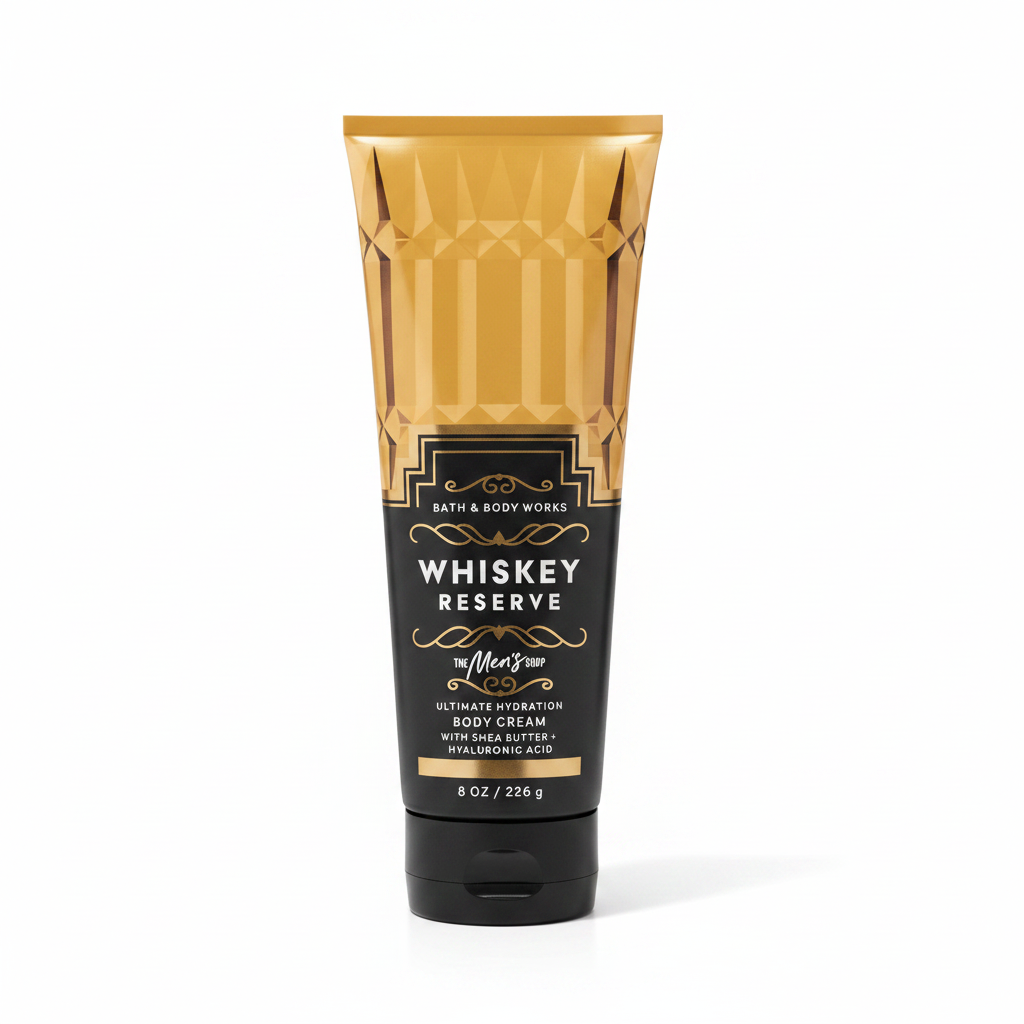Whiskey Reserve Body Cream White Background