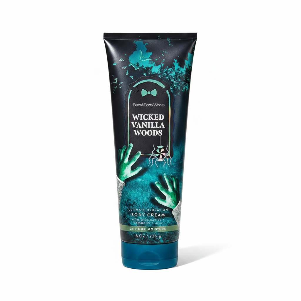 Wicked Vanilla Woods Body Cream White Background
